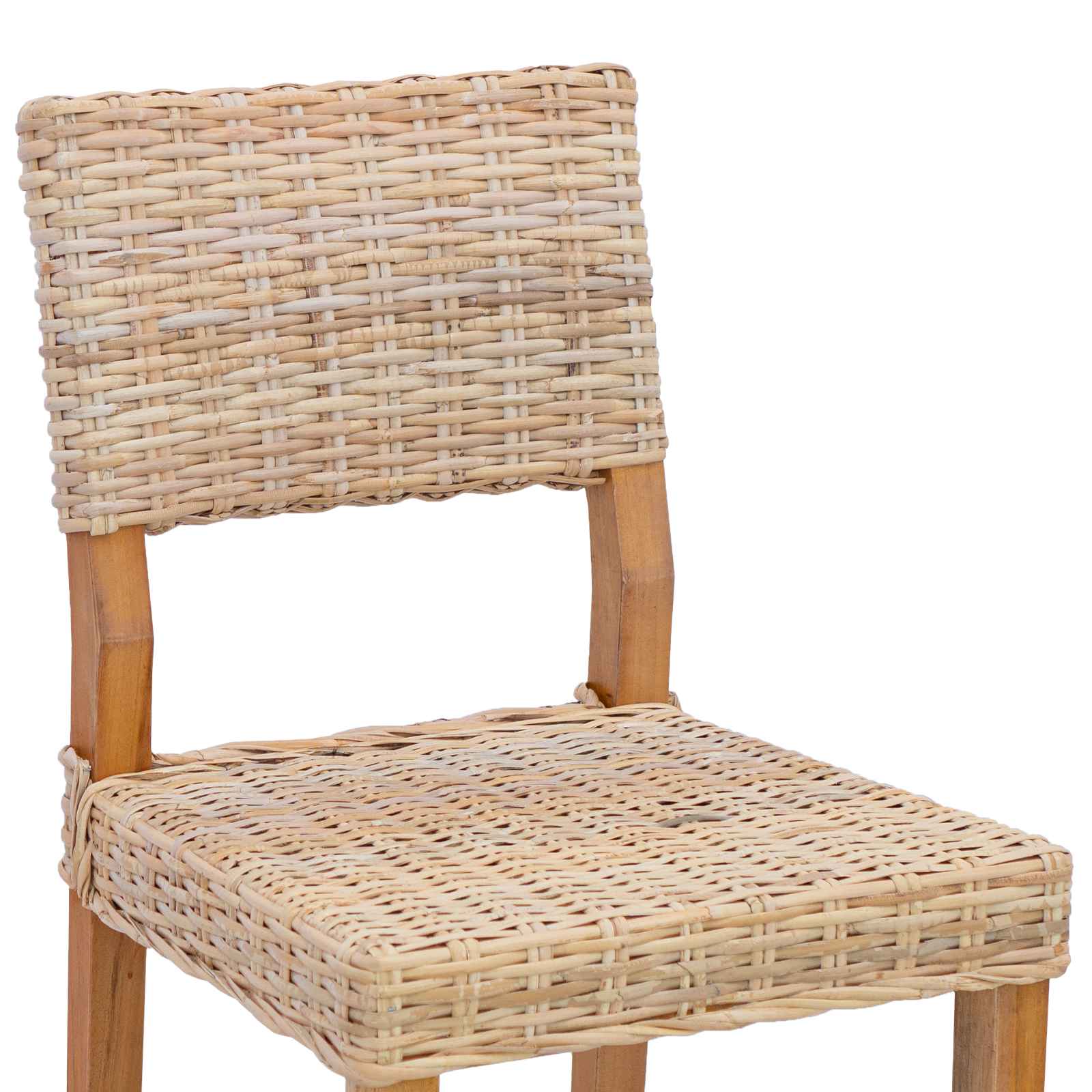 Stolac za blagovanje 2 pcs Kubu Ratan Prirodna 46 x 55 x 84 cm