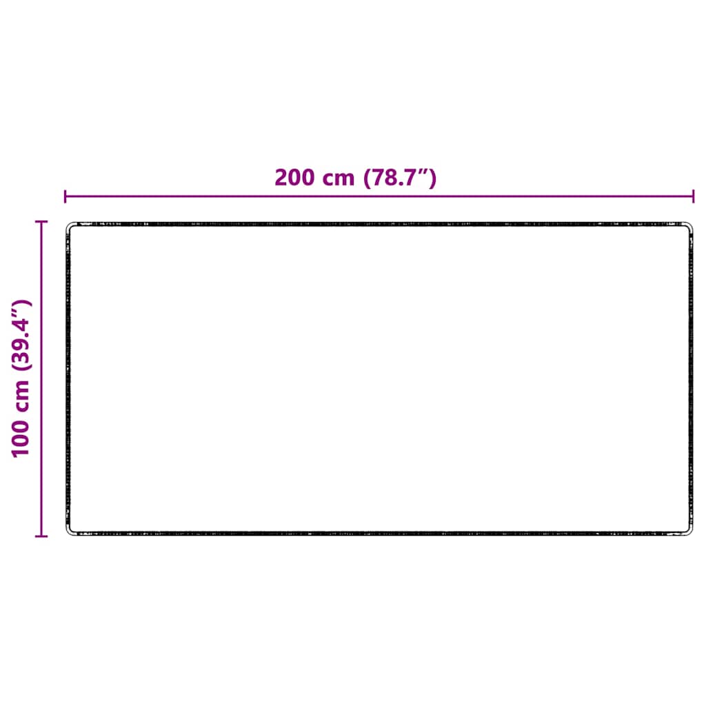 Tepih trkač Svijetlo siva 100 x 200 cm 100% Polipropilen
