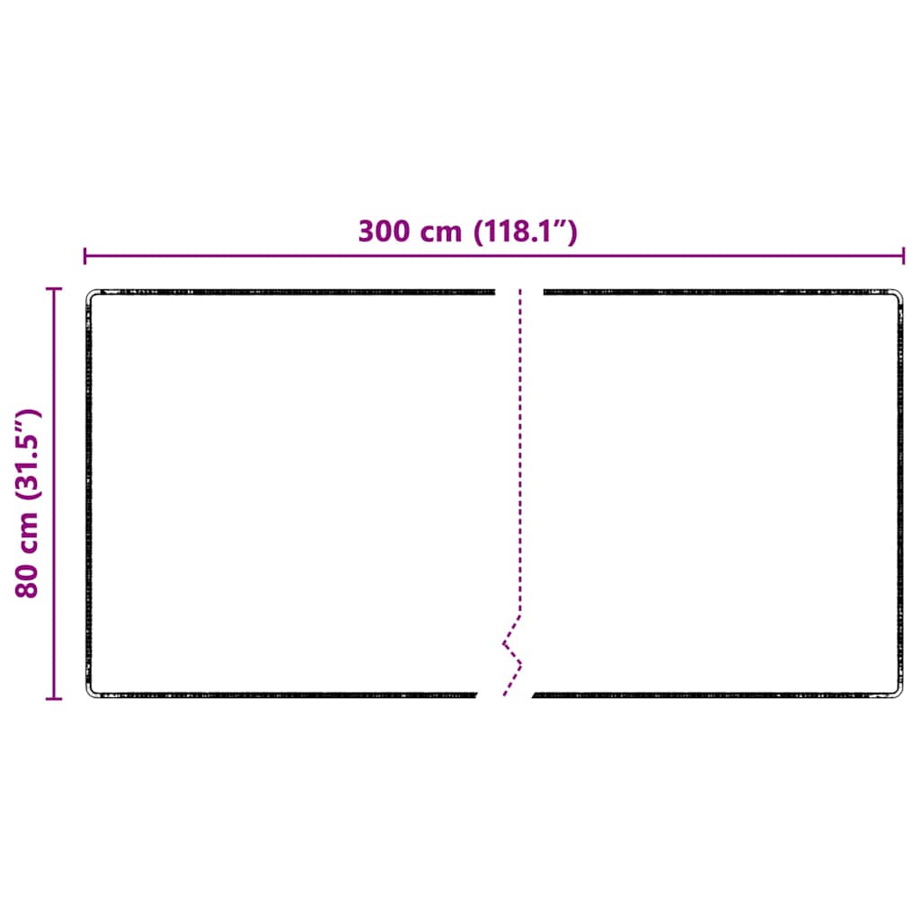 Tepih trkač Crna 80 x 300 cm 100% Polipropilen Tuft