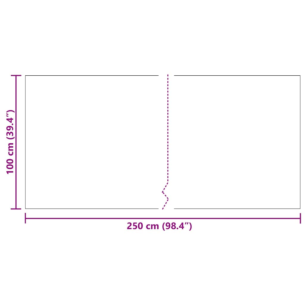Tepih trkač Svijetlo siva 100 x 250 cm tkanina
