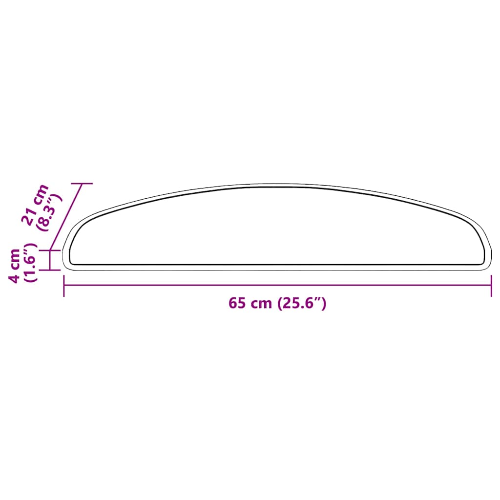 Samoljepljivi stepenasti ulošci 15 pcs Antracit 65 x 21 x 4 cm