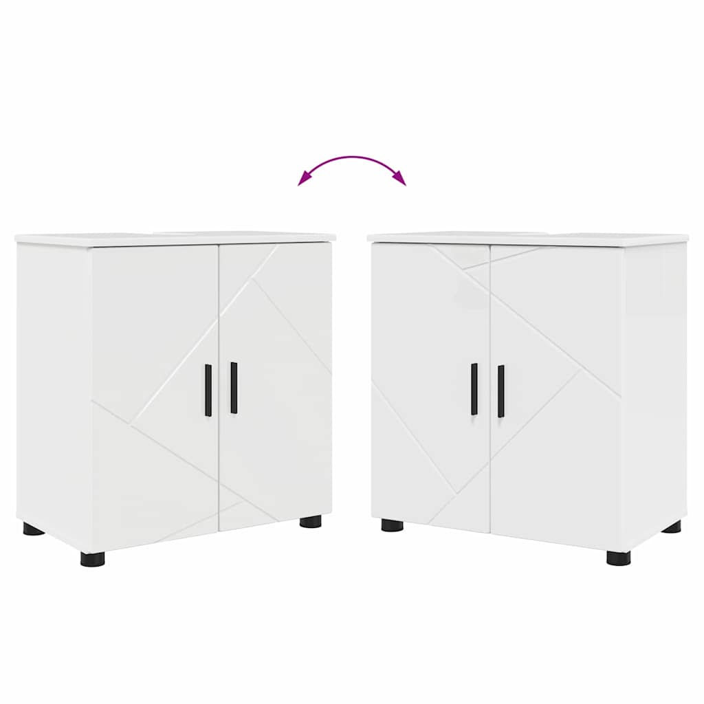 Set namještaja za kupaonicu Zidne 2 pcs Visoki sjaj bijela
