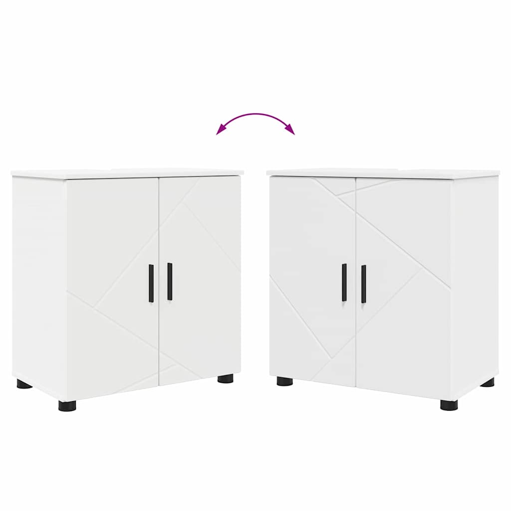 Set namještaja za kupaonicu Zidne s pohranom 3 pcs Bijelo