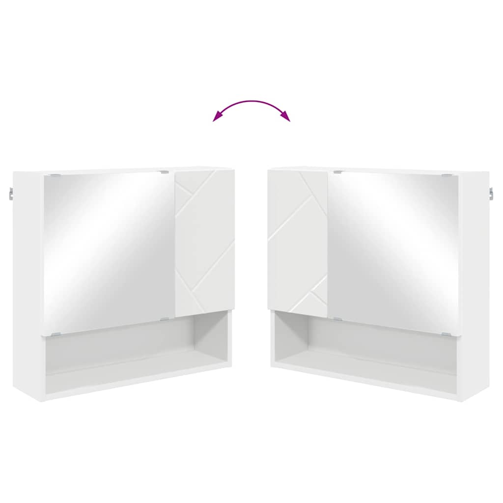 Set namještaja za kupaonicu Zidne s pohranom 3 pcs Bijelo