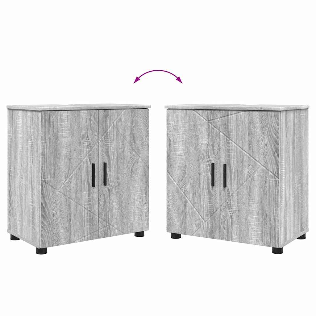 Set namještaja za kupaonicu s ladicama Zidne 3 pcs Siva Sonoma