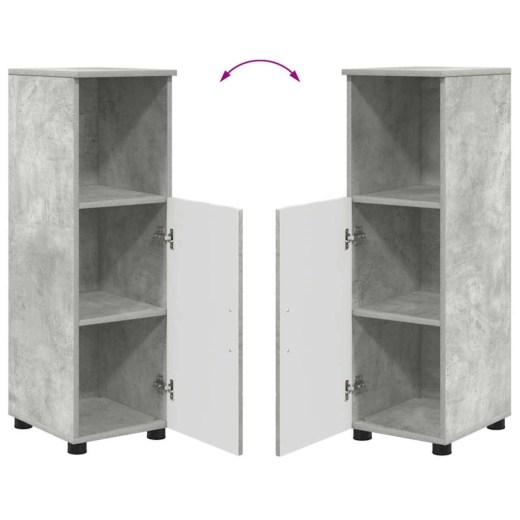 Set namještaja za kupaonicu Zidne s vratima 4 pcs Betonski sivi
