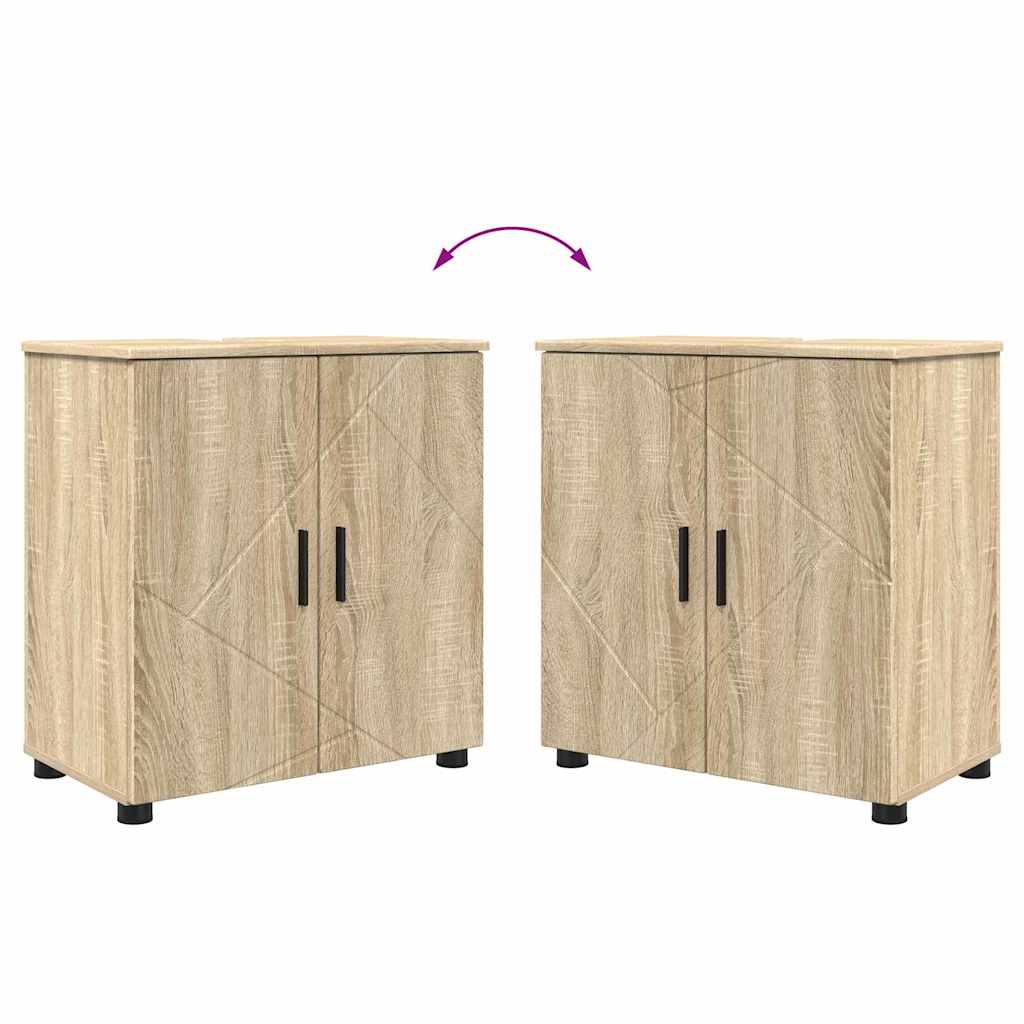 Set namještaja za kupaonicu 5 kom. Sonoma hrast 61 x 35 x 64 cm