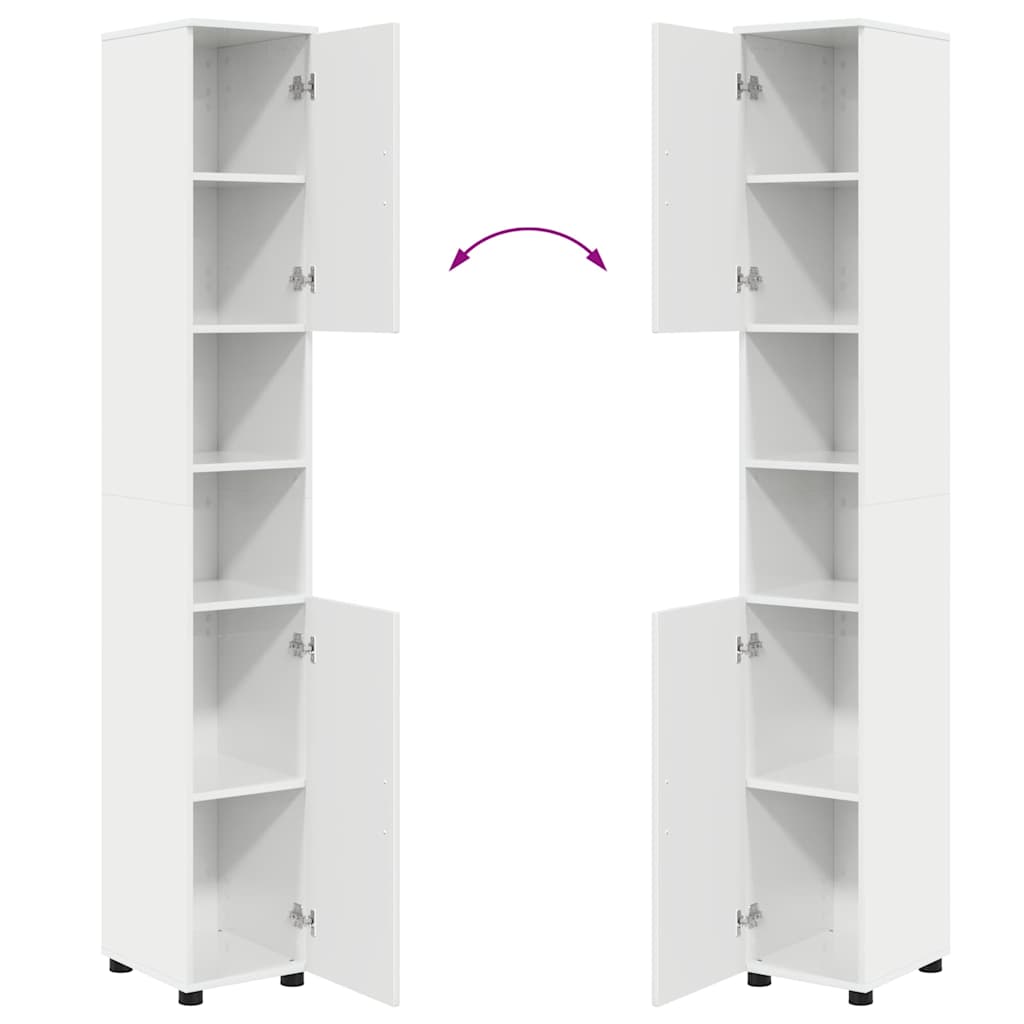 Set namještaja za kupaonicu Zidne 5 pcs Visoki sjaj bijela