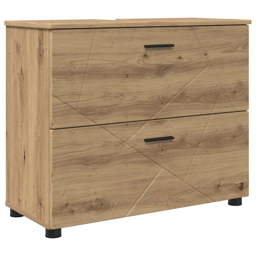 Set namještaja za kupaonicu 4 kom. Umjetnički hrast Smeđa 35 x 30 x 192 cm