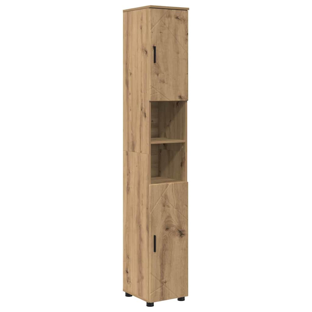 Set namještaja za kupaonicu 4 kom. Umjetnički hrast Smeđa 35 x 30 x 192 cm