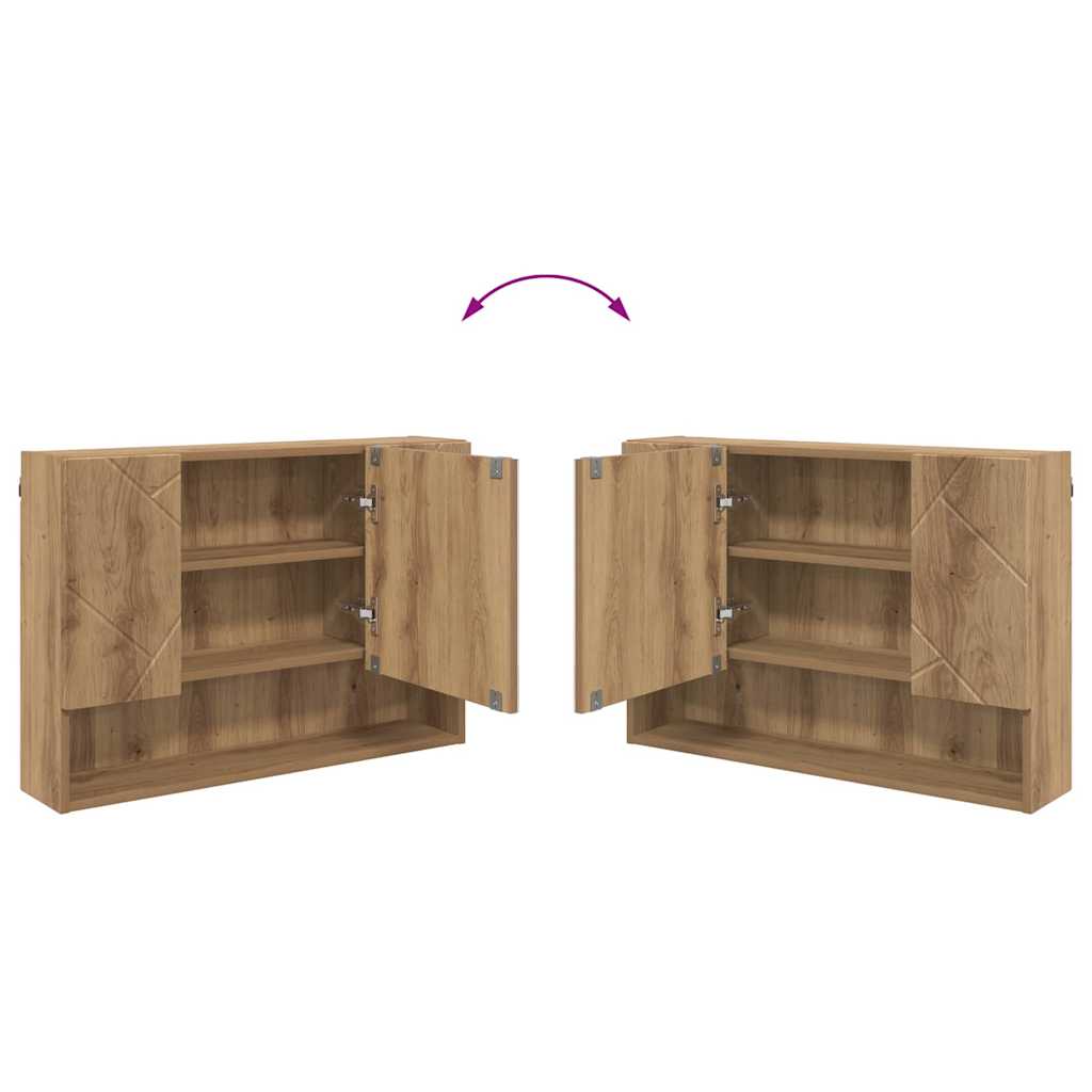 Set namještaja za kupaonicu 4 kom. Umjetnički hrast Smeđa 35 x 30 x 192 cm