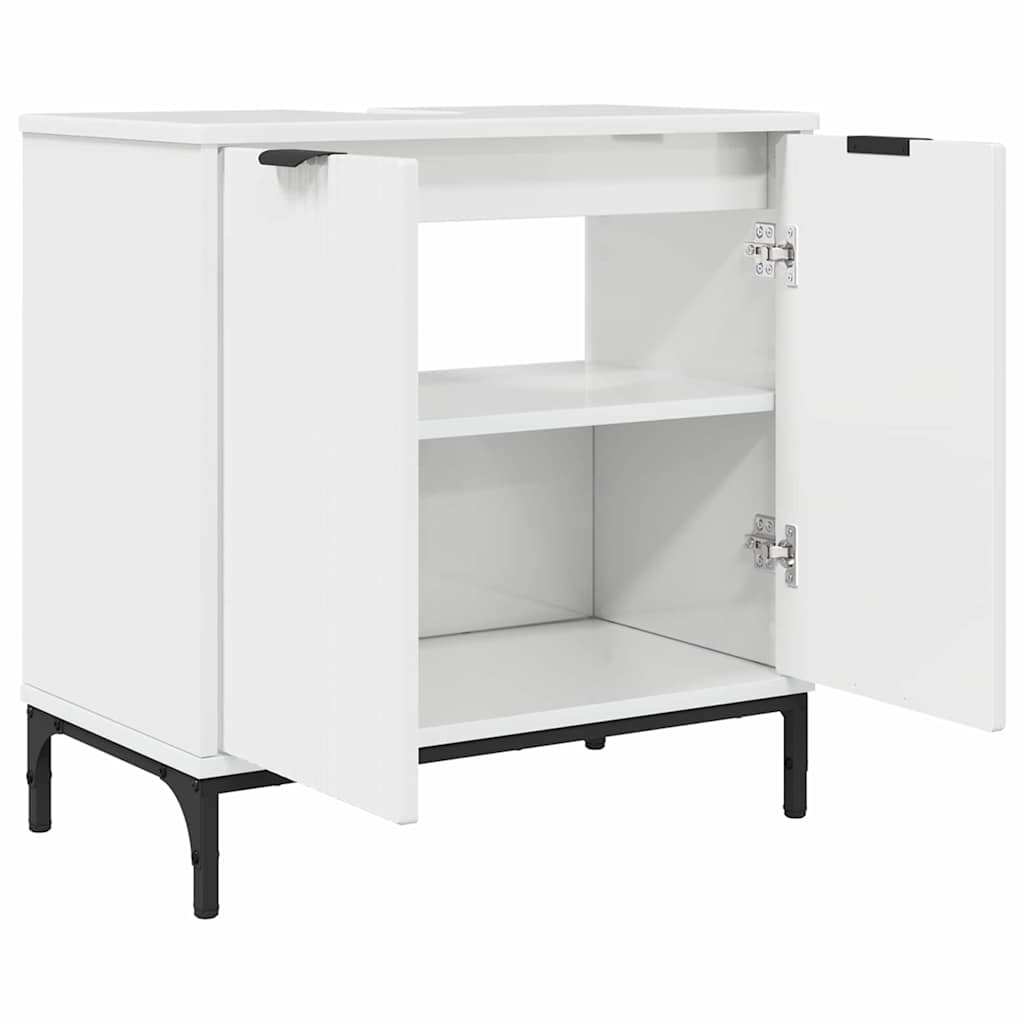Set namještaja za kupaonicu s ladicama 2 pcs Visoki sjaj bijela