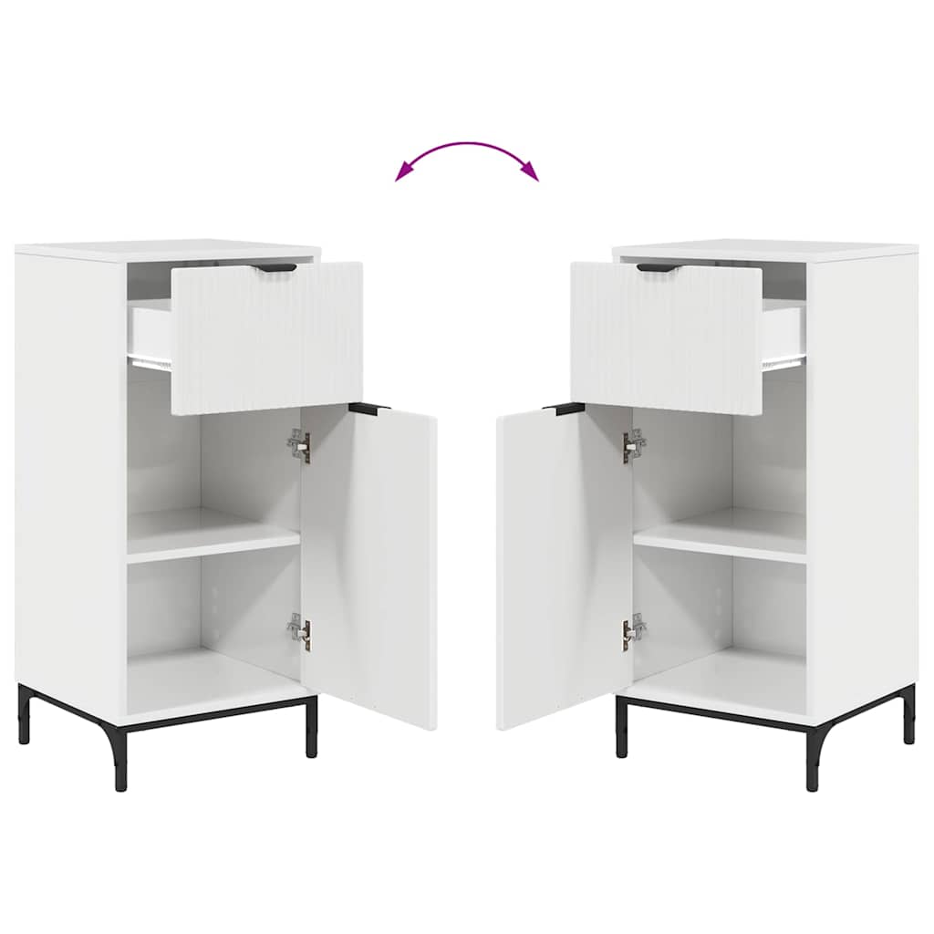 Set namještaja za kupaonicu s ladicama 2 pcs Visoki sjaj bijela