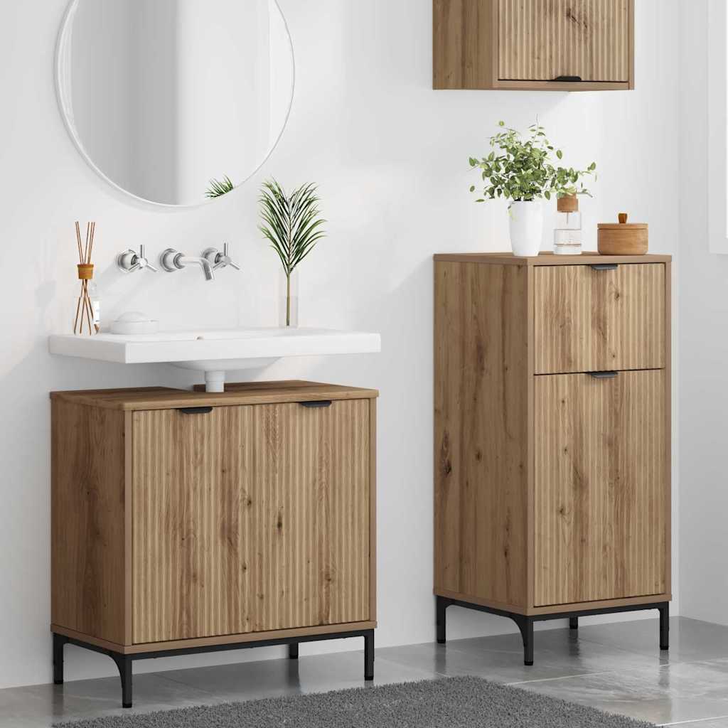 Set namještaja za kupaonicu s ladicama 2 pcs Umjetnički hrast