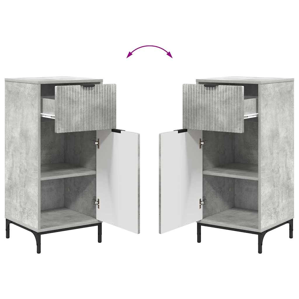 Set namještaja za kupaonicu 3 pcs Beton siva Konstruirano drvo