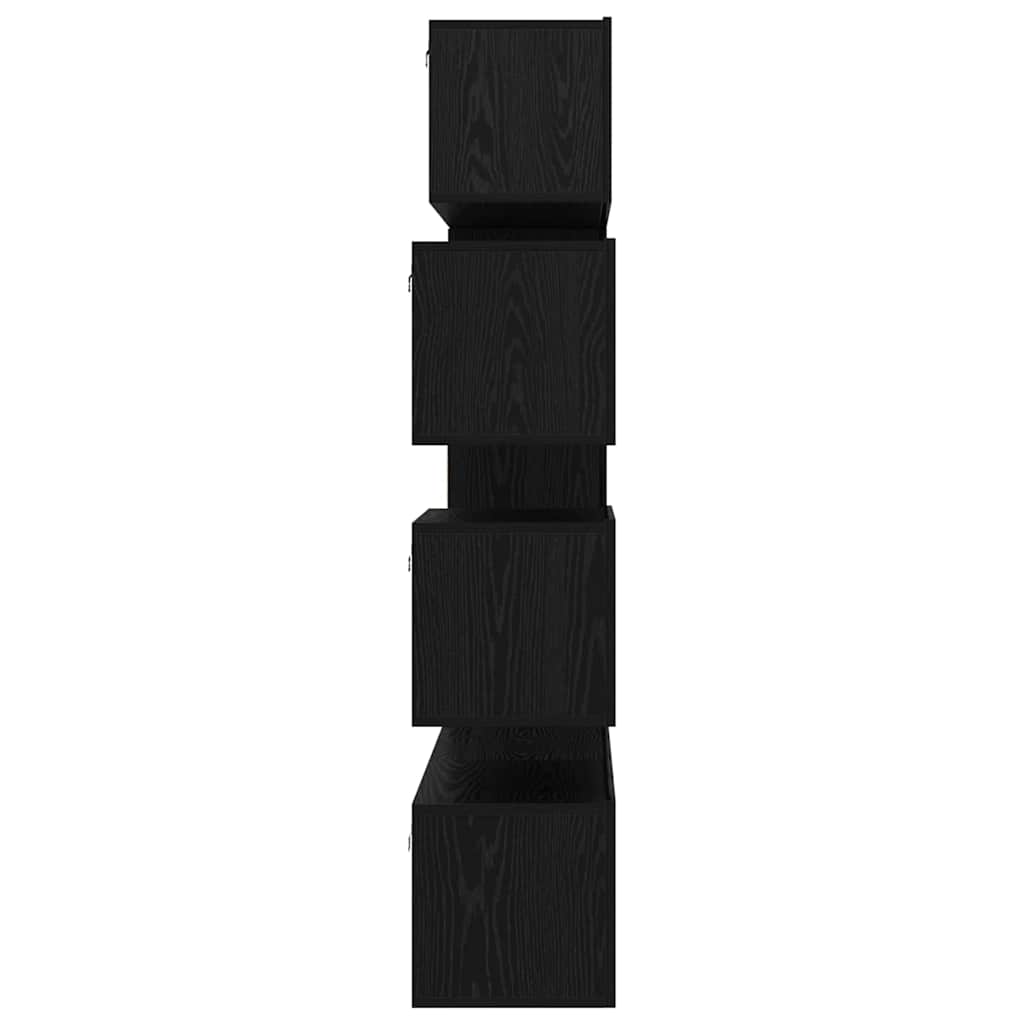 Set TV komoda Zidne 8 pcs Crni hrast Konstruirano drvo