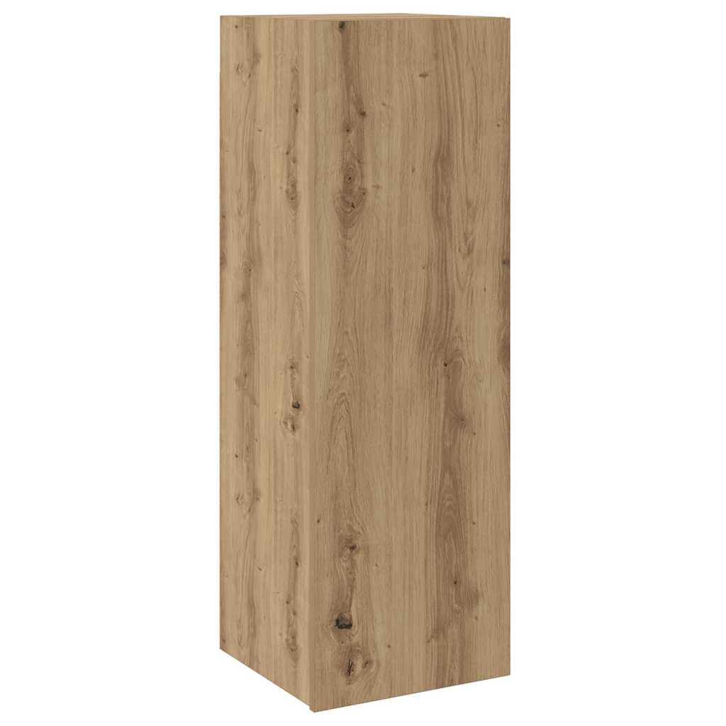 Set TV komoda Zidne 8 pcs Umjetnički hrast Konstruirano drvo
