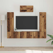 Set TV komoda Zidne 7 pcs Staro drvo Konstruirano drvo