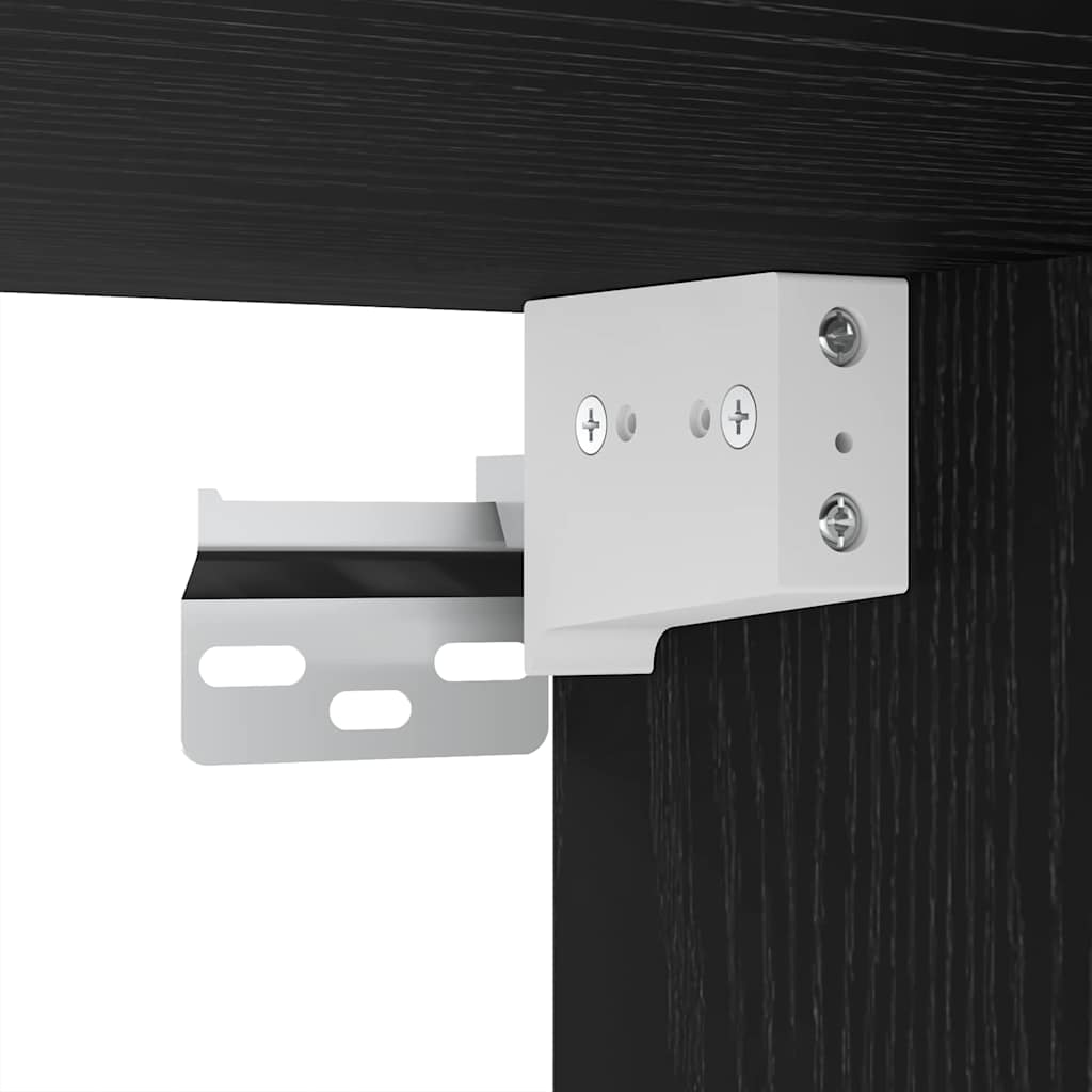 Set TV komoda Zidne 6 pcs Crni hrast Konstruirano drvo