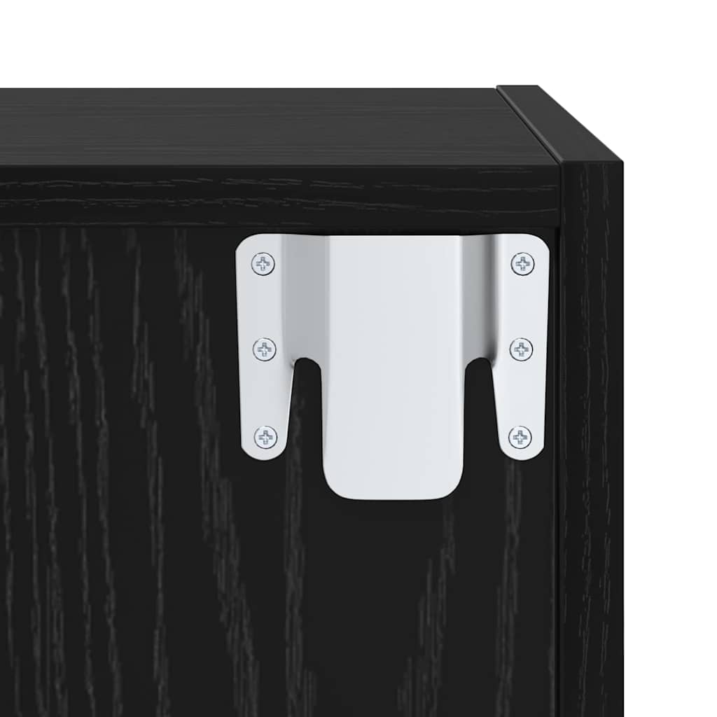 Set TV stalka Zidne 2 pcs Crni hrast Konstruirano drvo