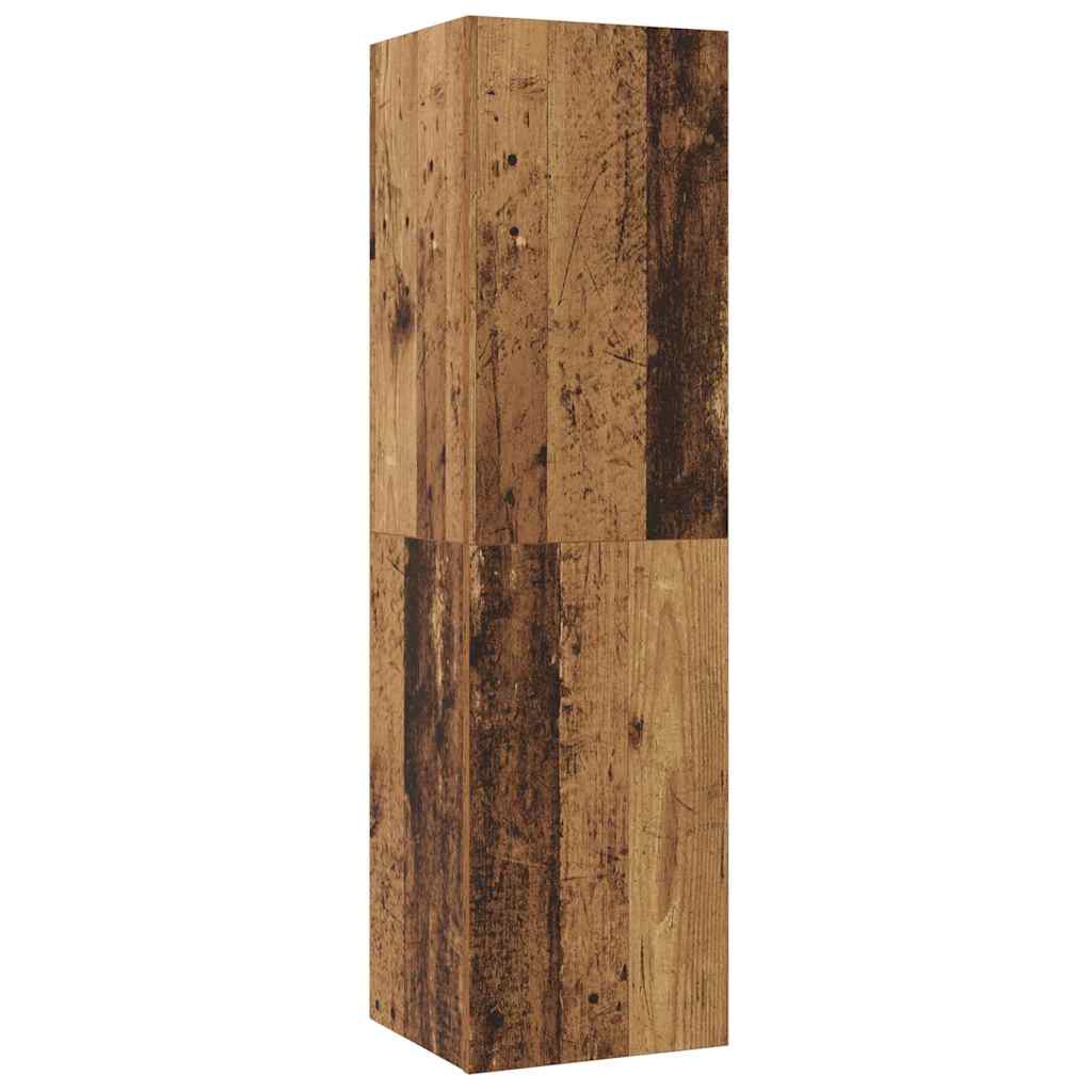 TV Kabinet za Zid Zidne 4 pcs Staro drvo Konstruirano drvo