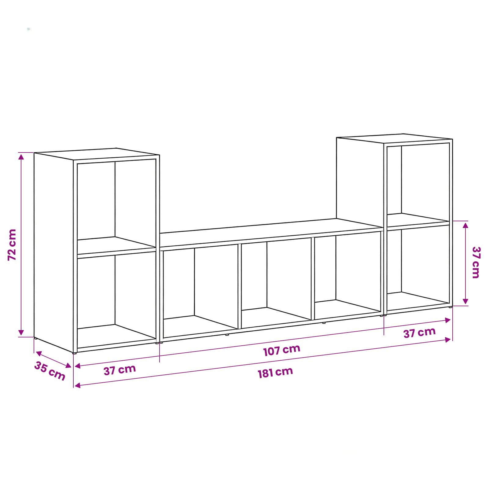 Set TV komoda Zidne 3 pcs Smeđa Konstruirano drvo