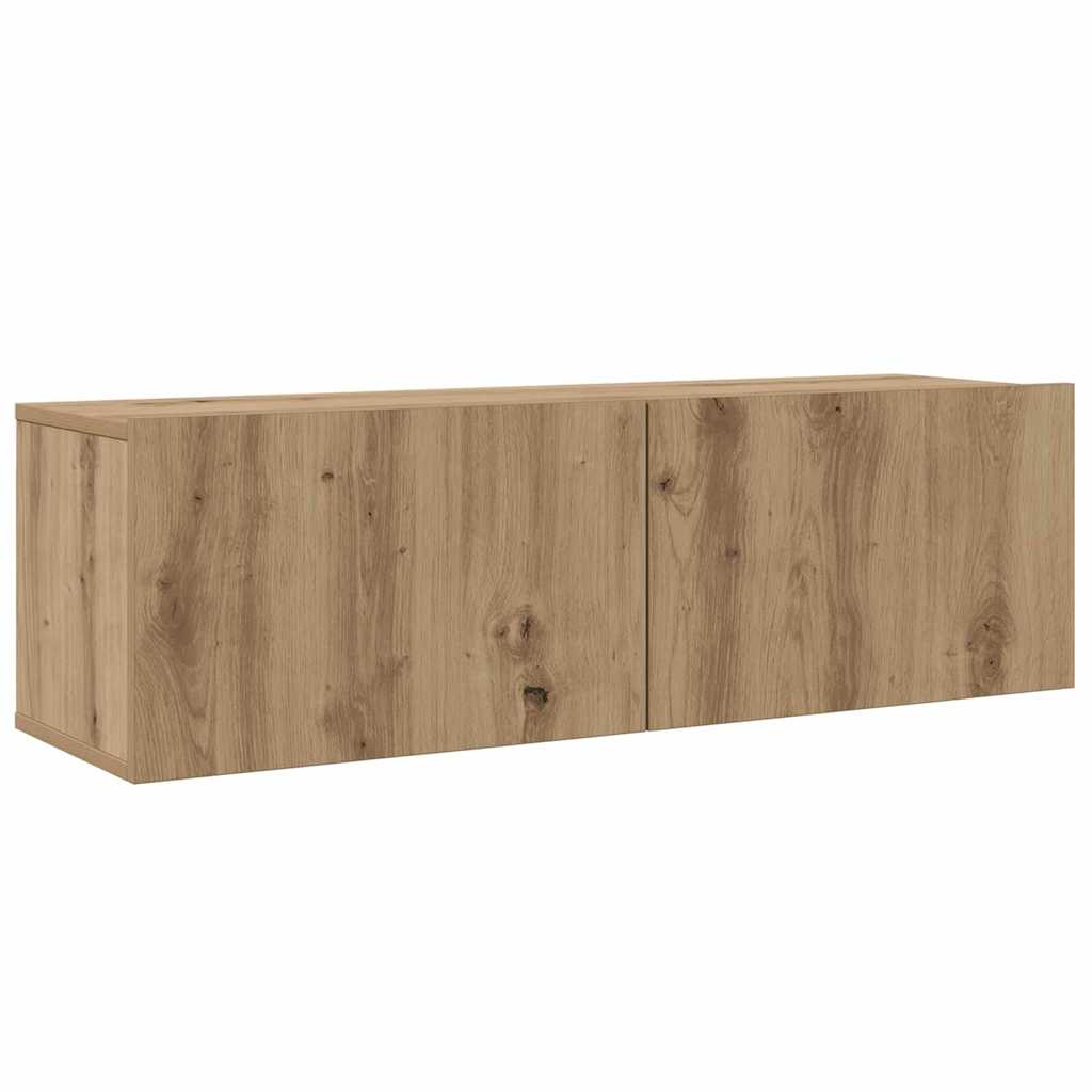 Set TV komoda Zidne 8 pcs Umjetnički hrast Konstruirano drvo