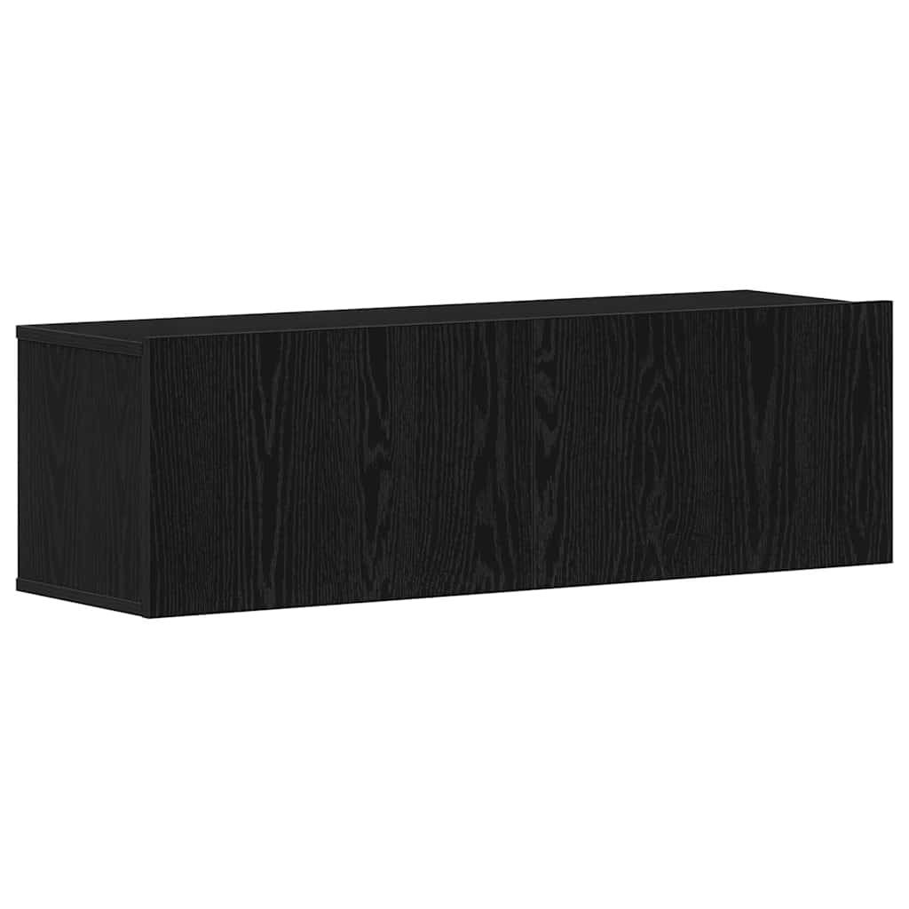 Set TV komoda s ladicama 4 pcs Crni hrast Konstruirano drvo