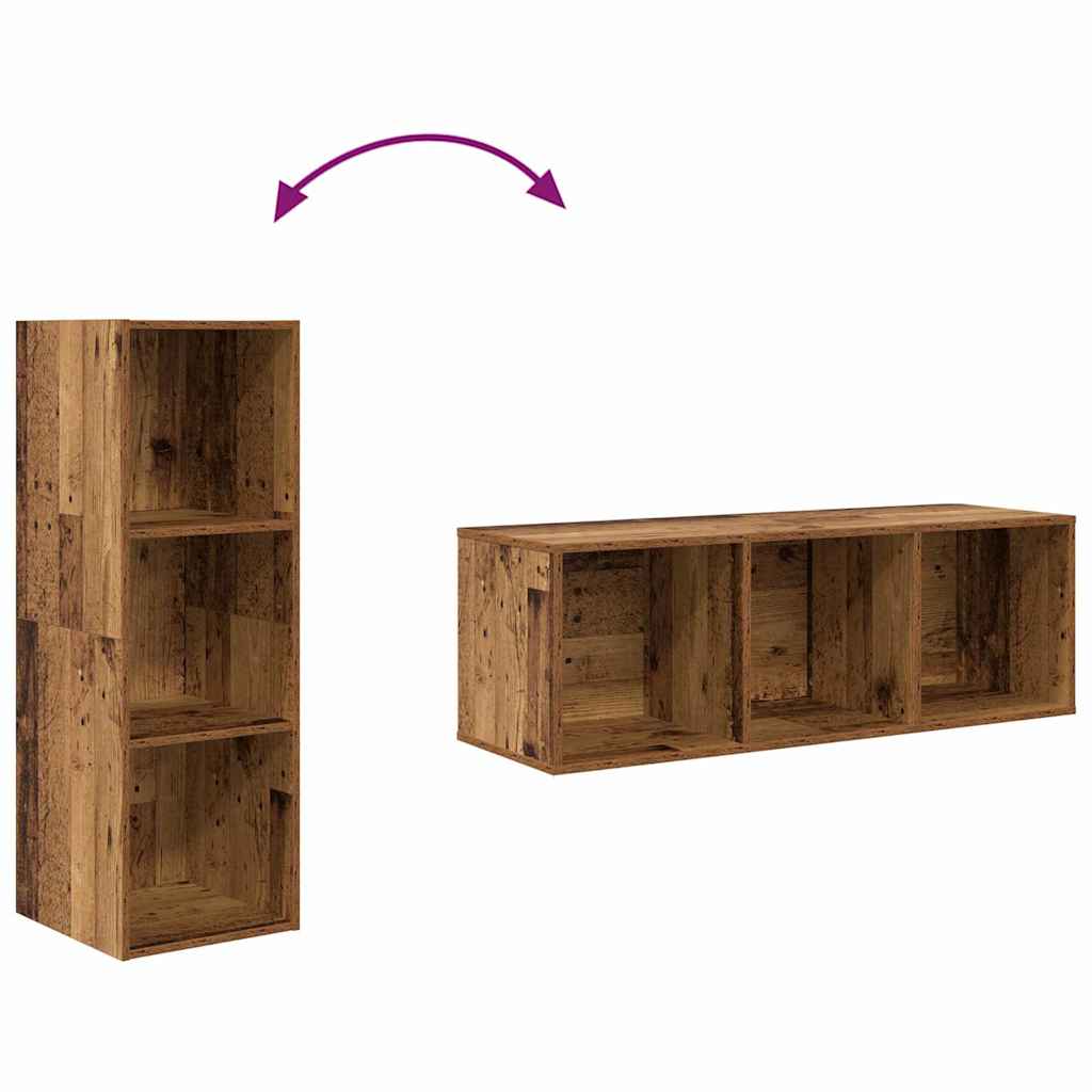 Set TV komoda Zidne 3 pcs Staro drvo Konstruirano drvo