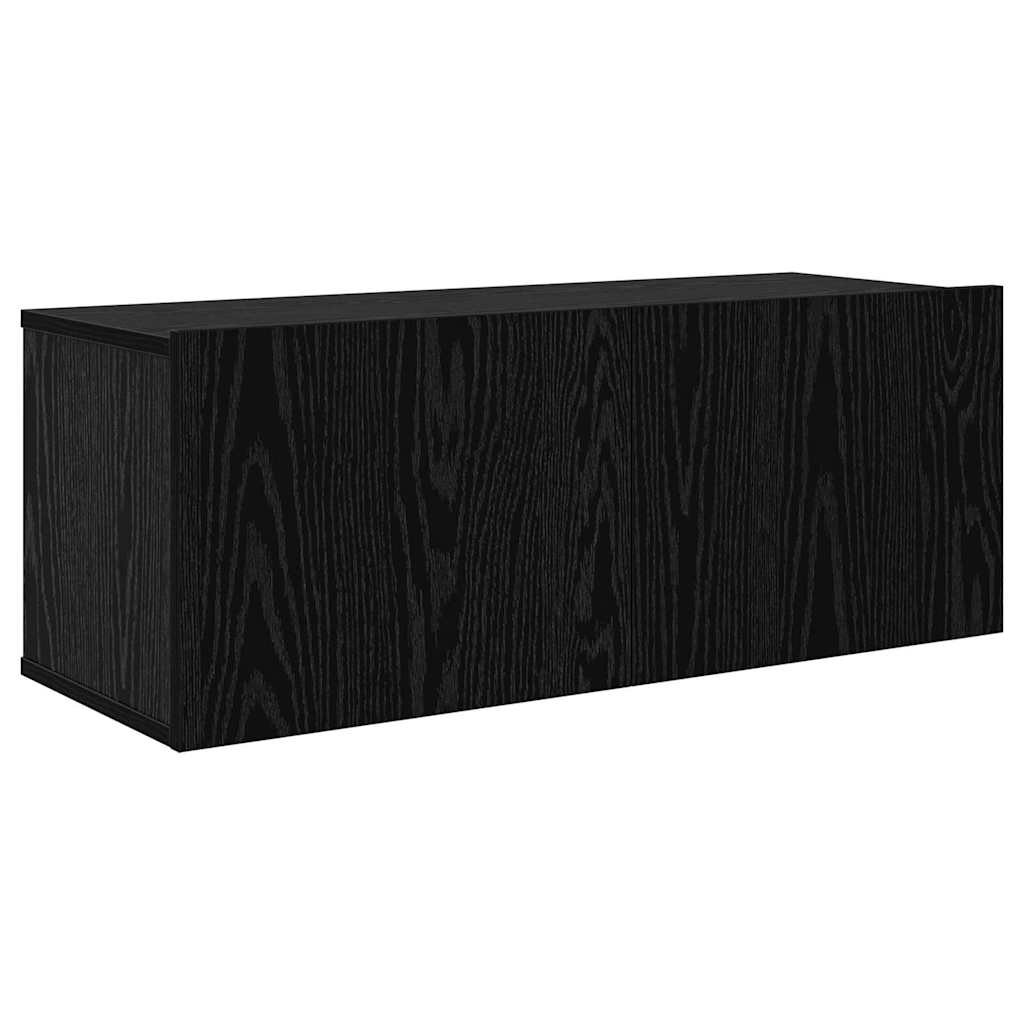 Set TV komoda Zidne 5 pcs Crni hrast Konstruirano drvo