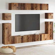 TV Jedinice Zidne 4 pcs Staro drvo Konstruirano drvo