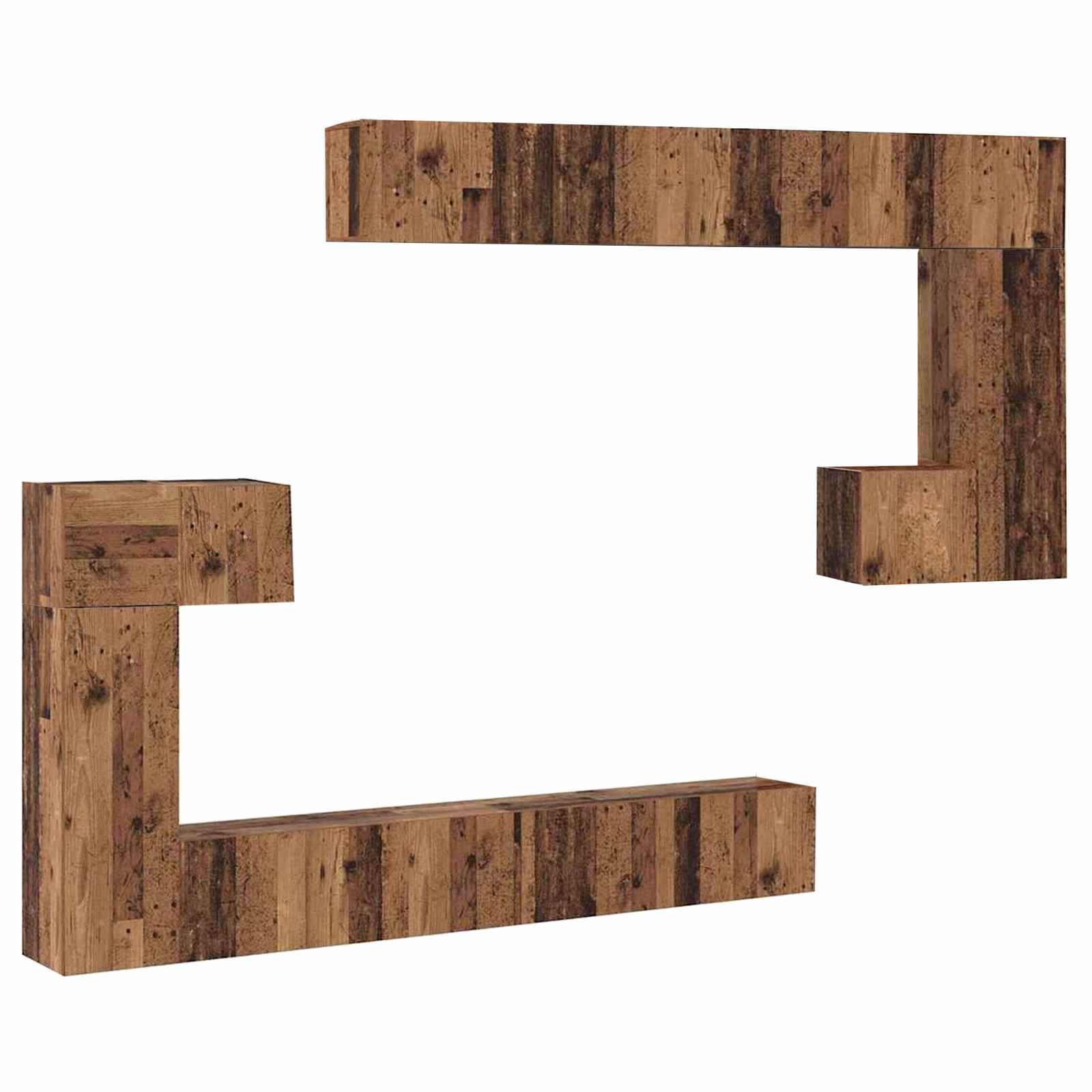 TV Jedinice Zidne 4 pcs Staro drvo Konstruirano drvo