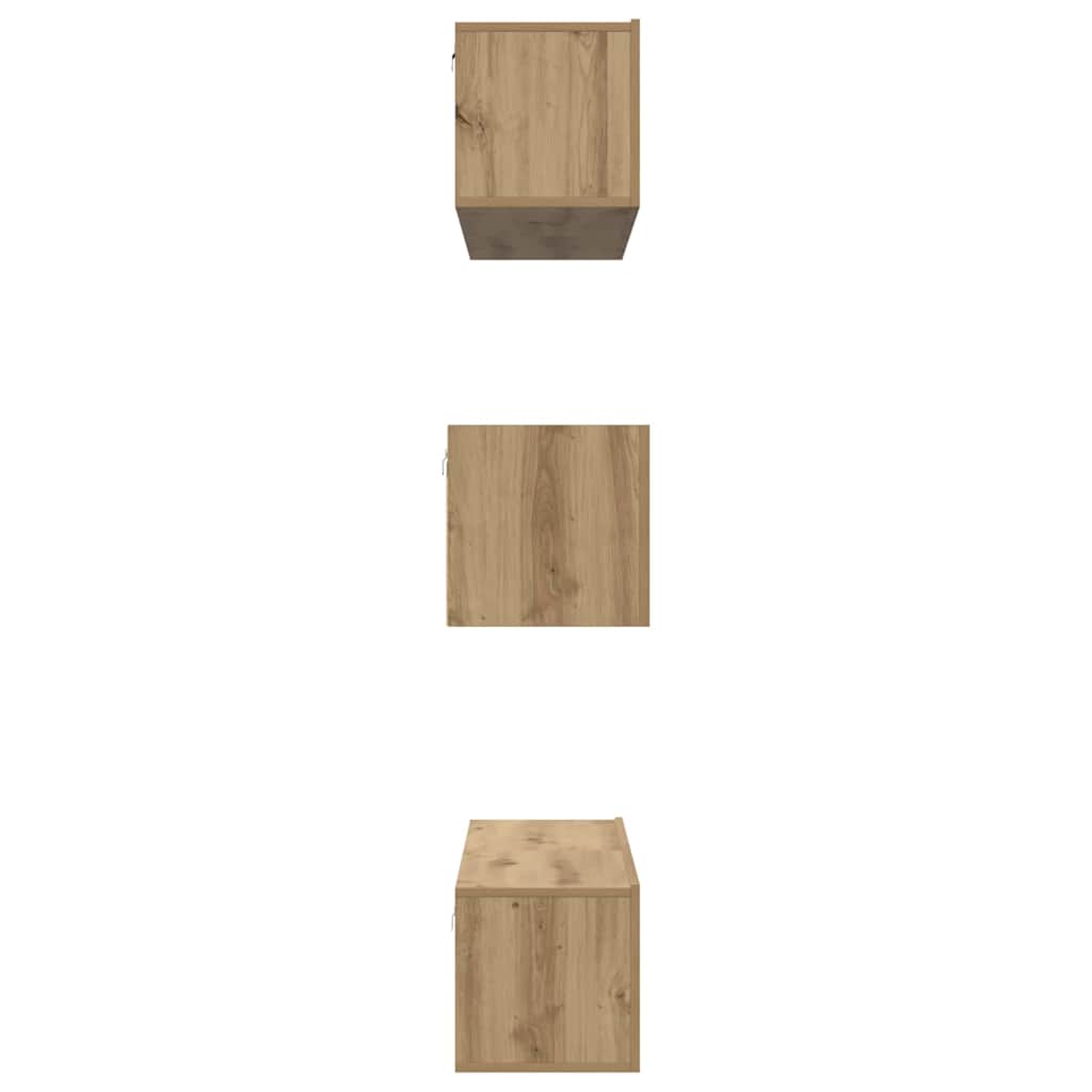 Set TV komoda Zidne 6 pcs Umjetnički hrast Konstruirano drvo