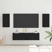 Set TV komoda Crni hrast Konstruirano drvo