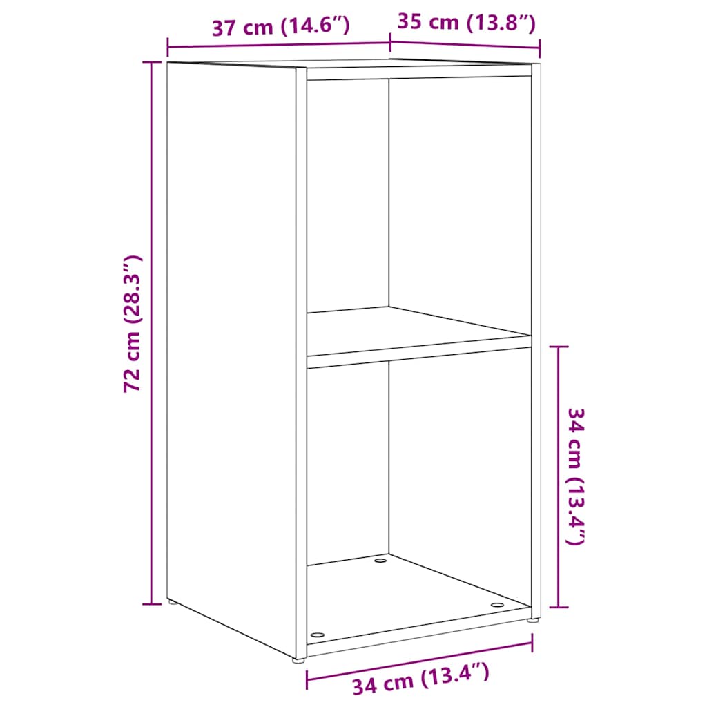 Set TV komoda Zidne 4 pcs Crni hrast 37 x 37 x 72 cm