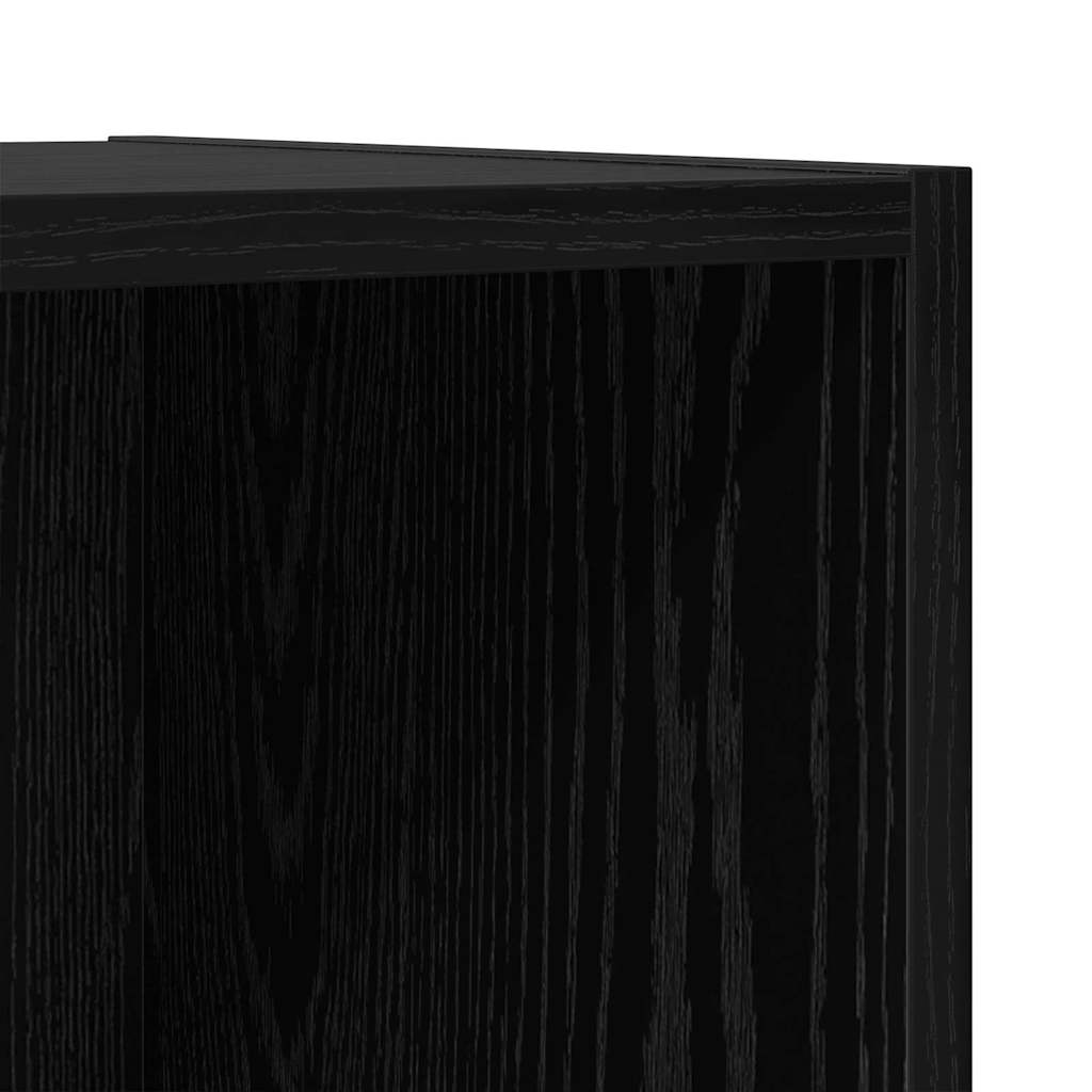 Set TV komoda Zidne 4 pcs Crni hrast 37 x 37 x 107 cm