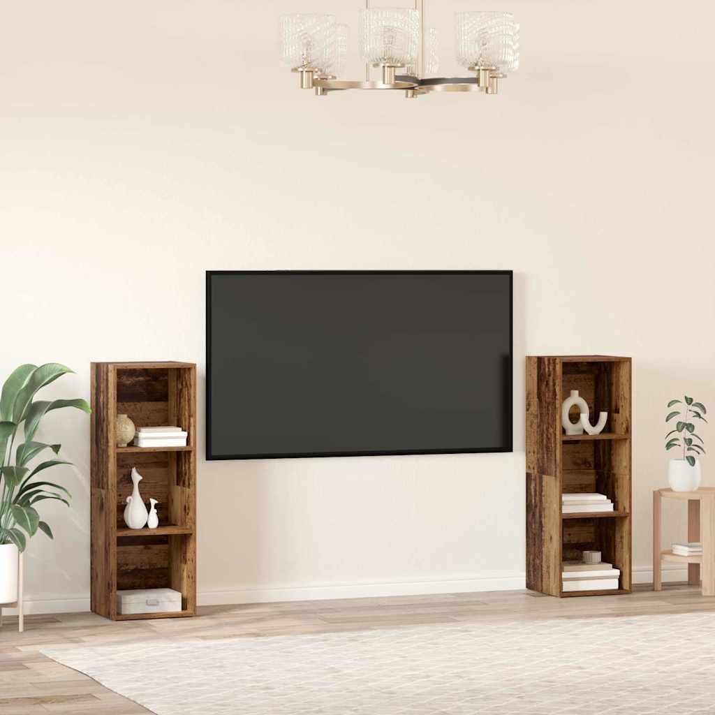 Set TV komoda Zidne 2 pcs Staro drvo 107 x 35 x 37 cm