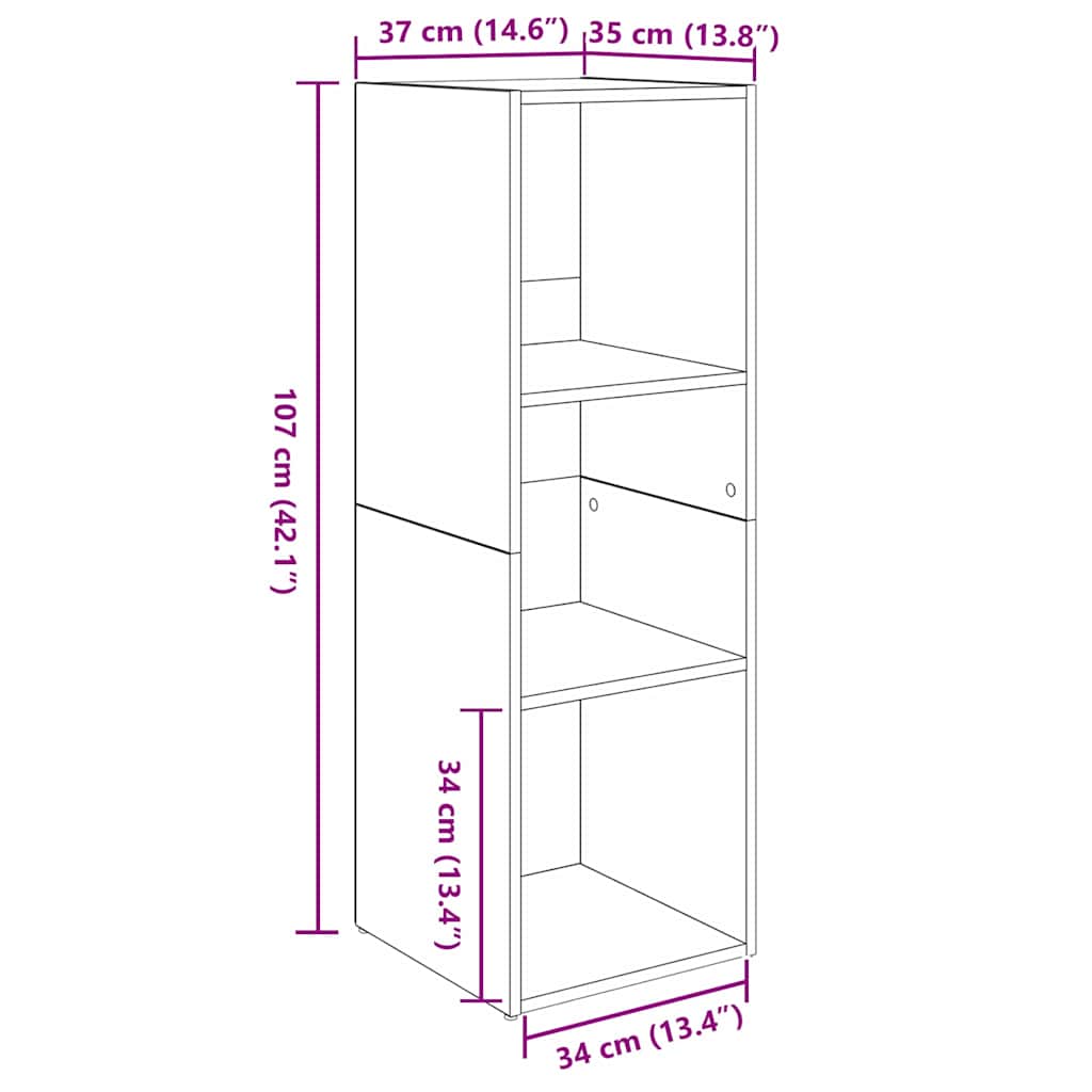 Set TV komoda Zidne 2 pcs Staro drvo 107 x 35 x 37 cm