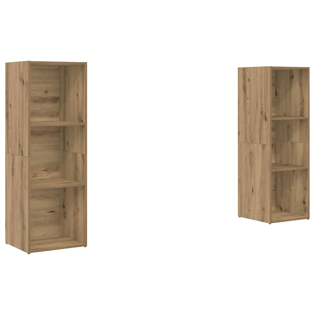 Set TV komoda Zidne 2 pcs Umjetnički hrast 107 x 35 x 37 cm