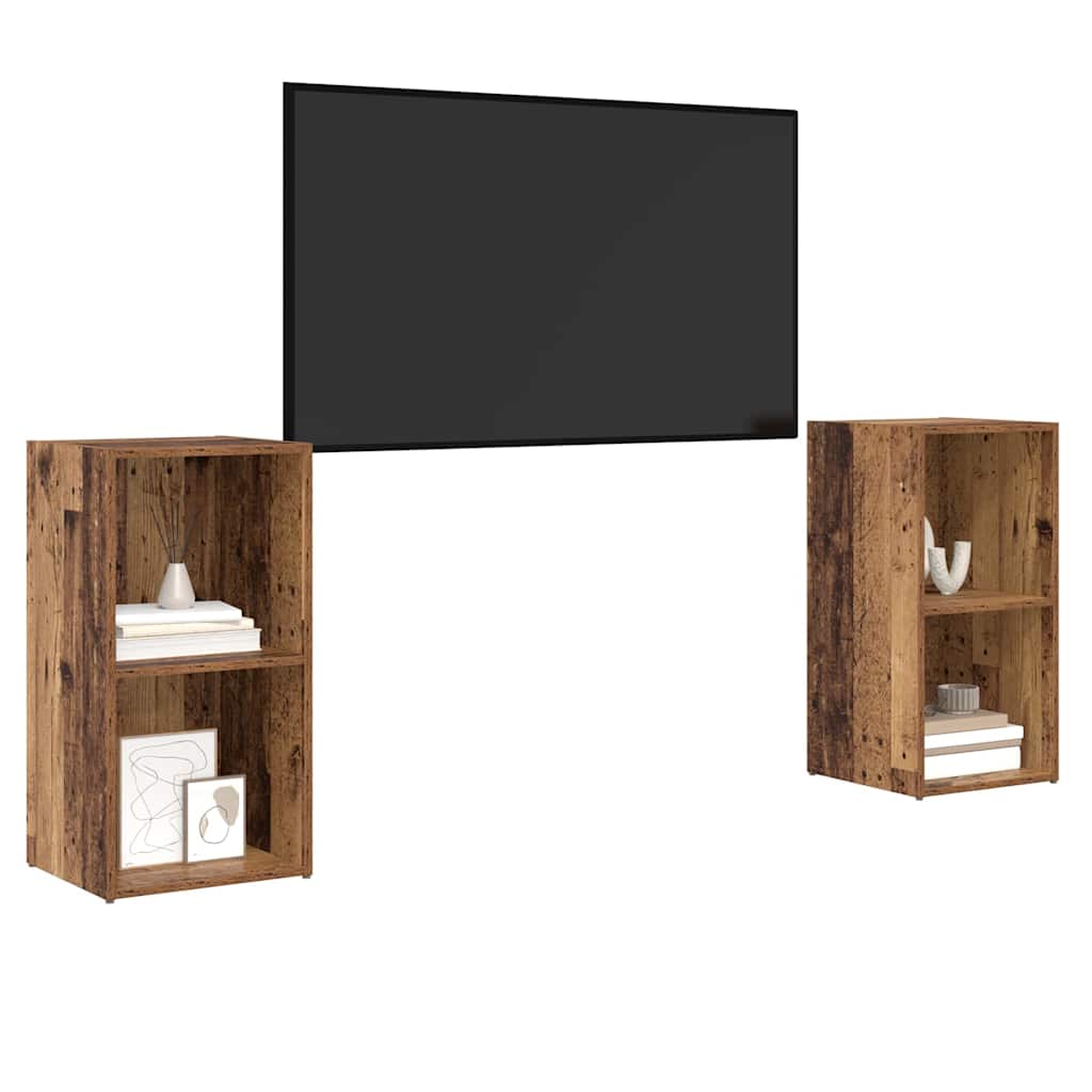 Set TV komoda Zidne 2 pcs Staro drvo 72 x 35 x 36,5 cm
