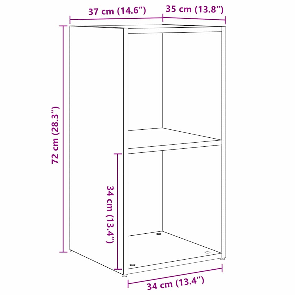 Set TV komoda Zidne 2 pcs Staro drvo 72 x 35 x 36,5 cm