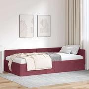 Kutni okvir kreveta Vinska crvena 80 cm x 200 cm tkanina