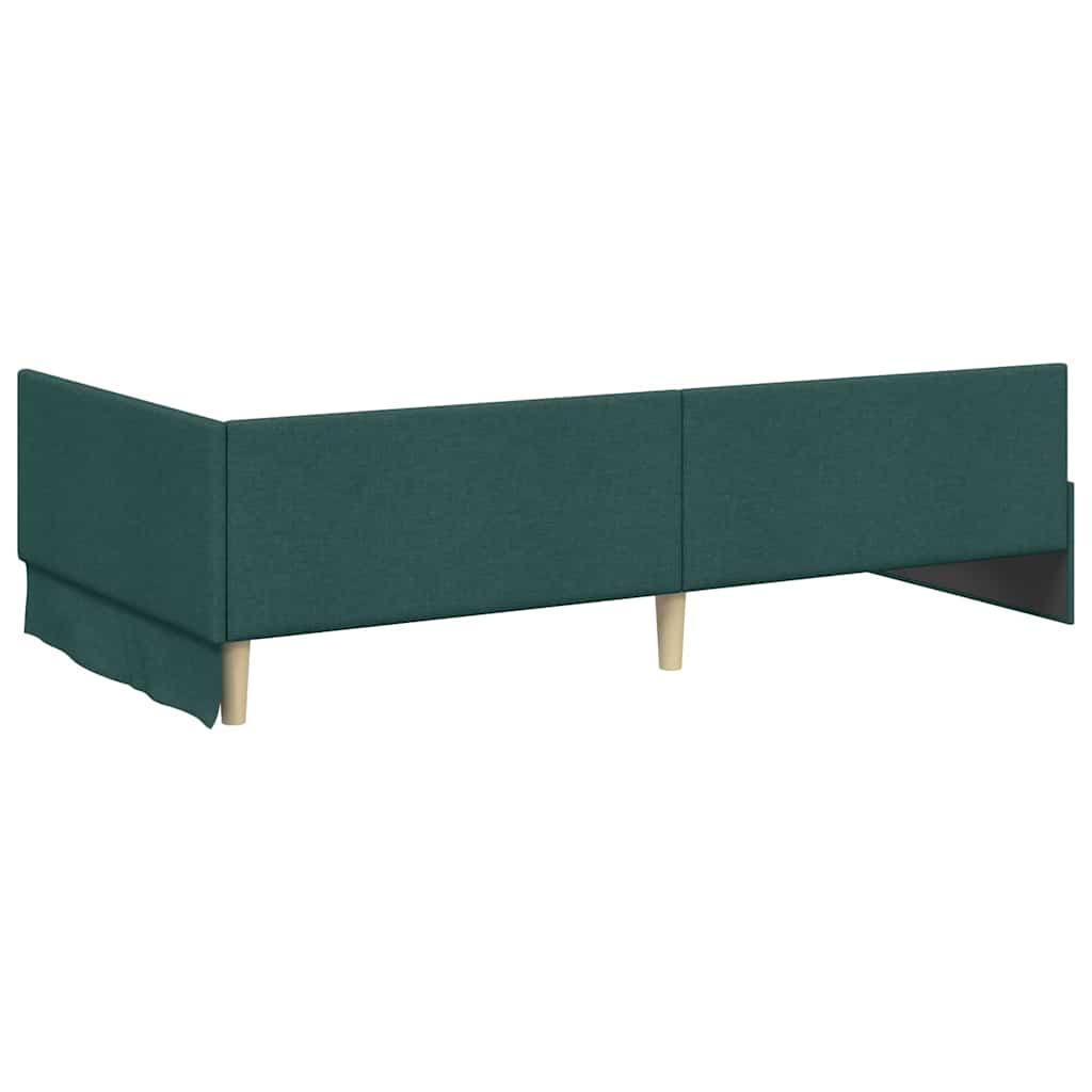 Kutni okvir kreveta Tamnozelena 80 cm x 200 cm tkanina
