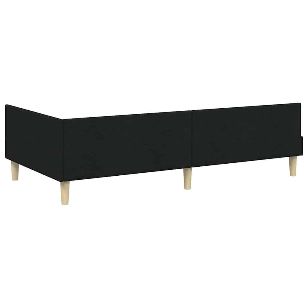 Kutni okvir kreveta Crna 80 x 200 cm tkanina