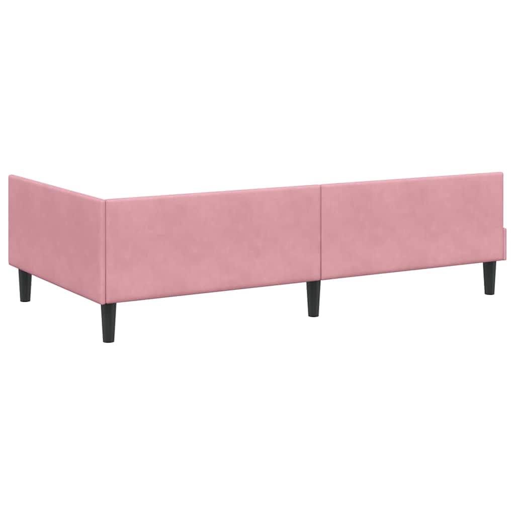 Kutni okvir kreveta Ružičasta 80 cm x 200 cm Baršun
