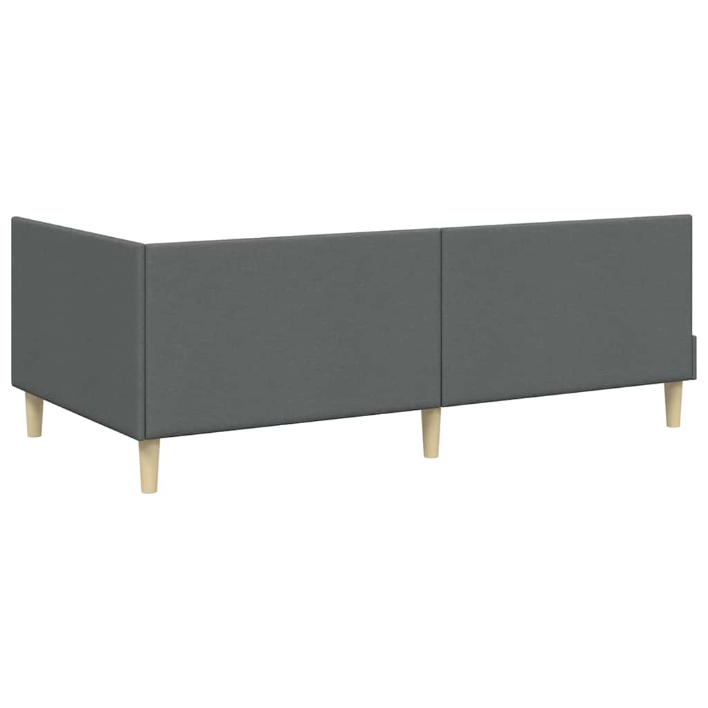 Kutni okvir kreveta s uzglavljem Tamno siva 80 cm x 200 cm