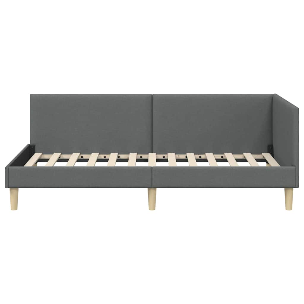 Kutni okvir kreveta s uzglavljem Tamno siva 80 cm x 200 cm