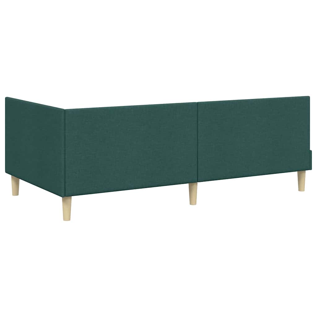 Kutni okvir kreveta s uzglavljem Tamnozelena 80 cm x 200 cm