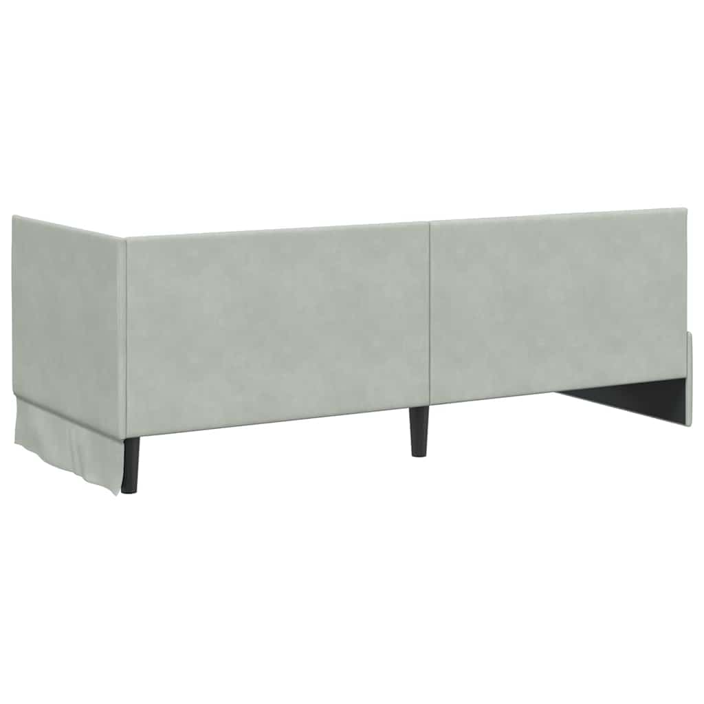 Kutni okvir kreveta Svijetlo siva 80 cm x 200 cm Baršun