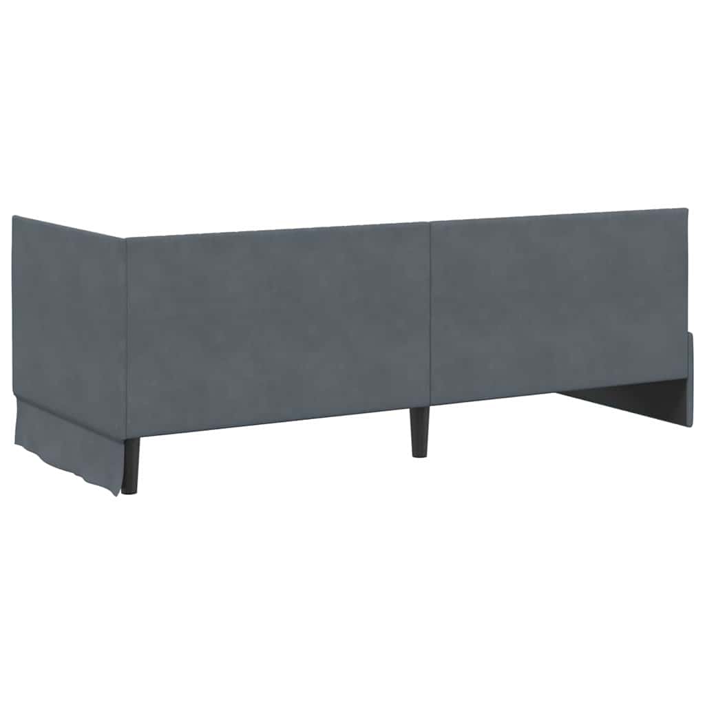 Kutni okvir kreveta Tamno siva 80 cm x 200 cm Baršun